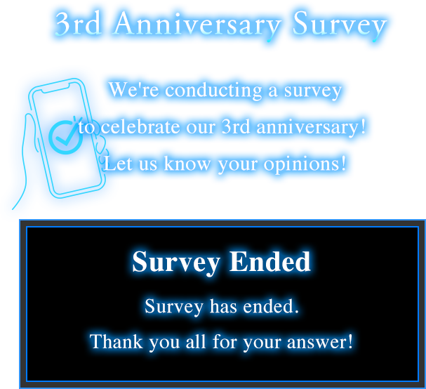 3rd Anniversary Survey